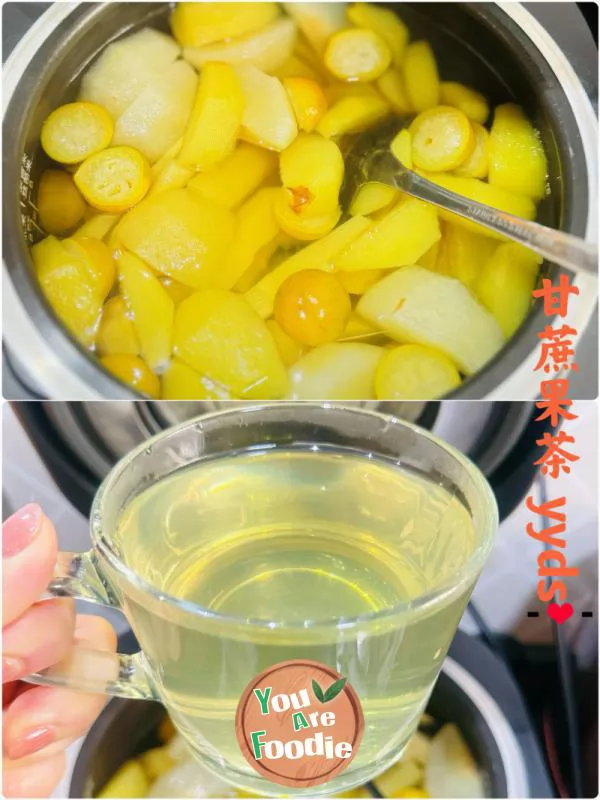 Sugar cane fruit tea that detoxifies, nourishes, moisturizes the lungs, and relieves cough