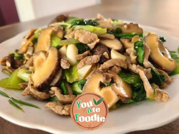 Fried-Shredded-Pork-with-Broccoli-and-Mushroom