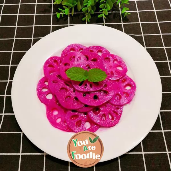 Carmine lotus root