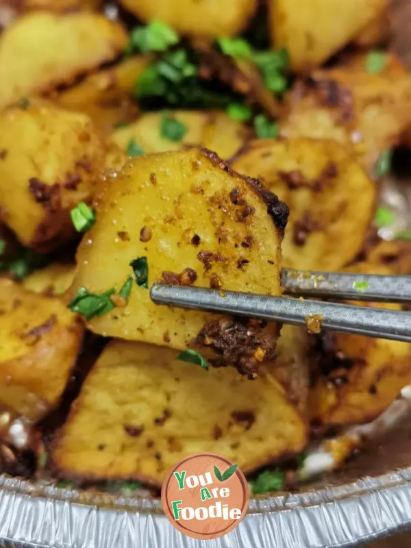 Air fryer version of potato horn