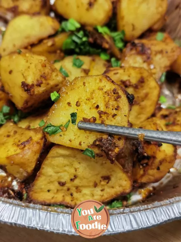 Air fryer version of potato horn