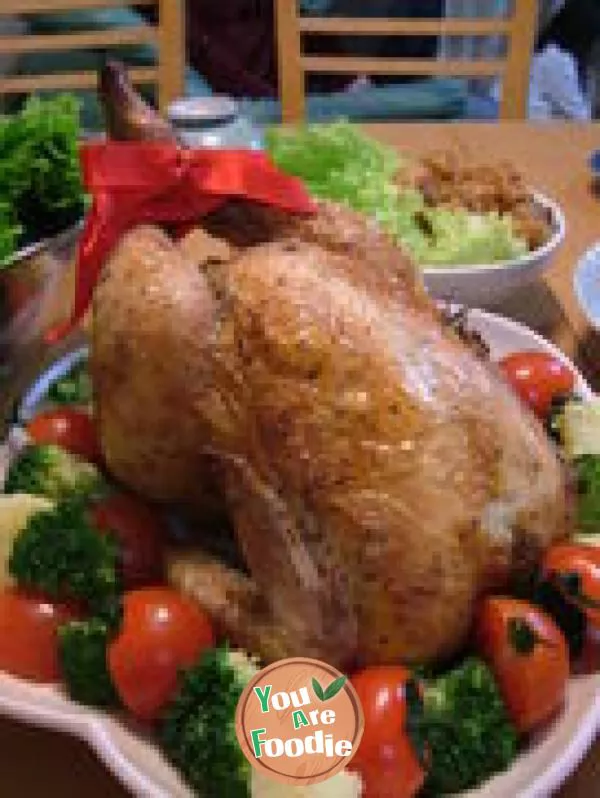 Christmas roast chicken