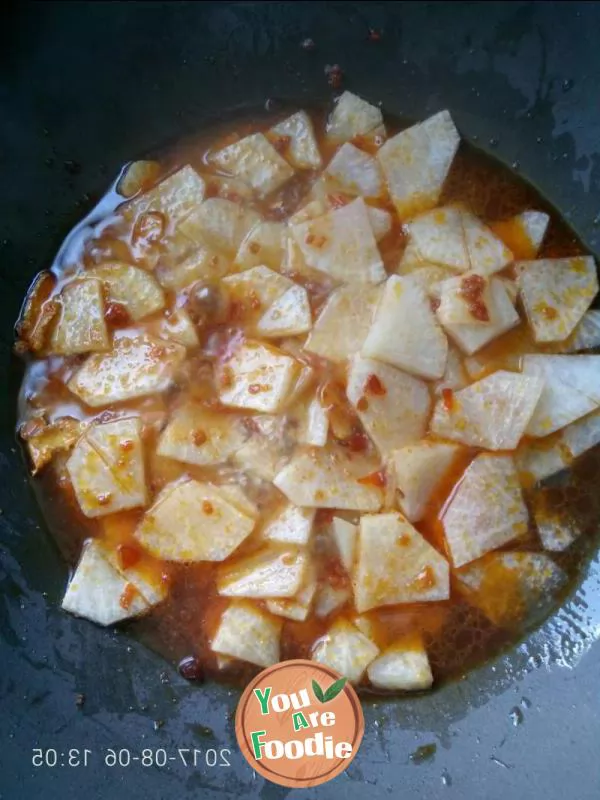 Braised radish with sea pepper