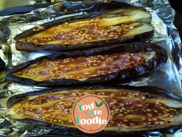 Roasted eggplant with soy sauce