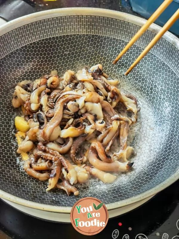 Fried squid whiskers