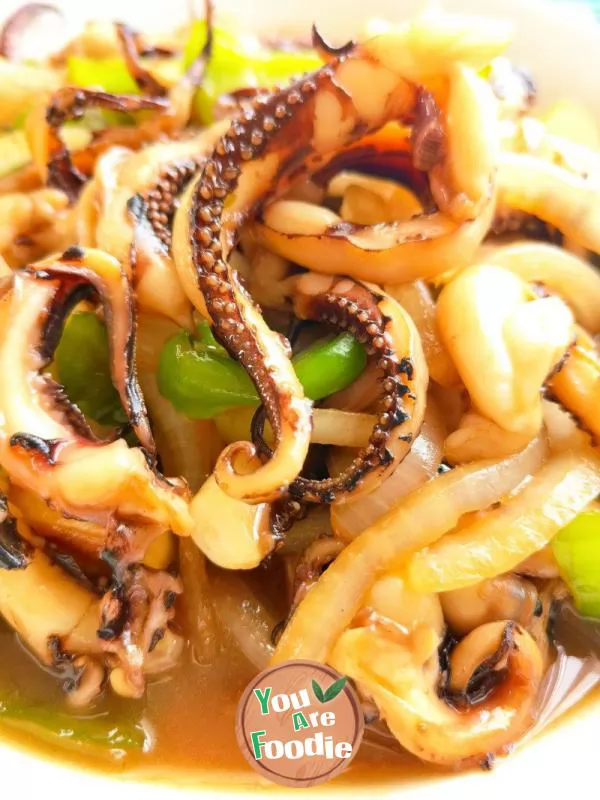 Fried squid whiskers