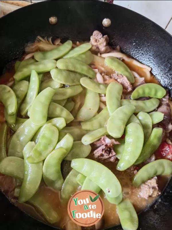 Braised spareribs with lentils