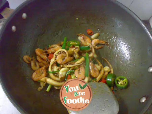 Stir fried double fresh