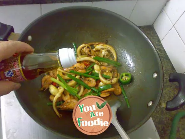 Stir fried double fresh