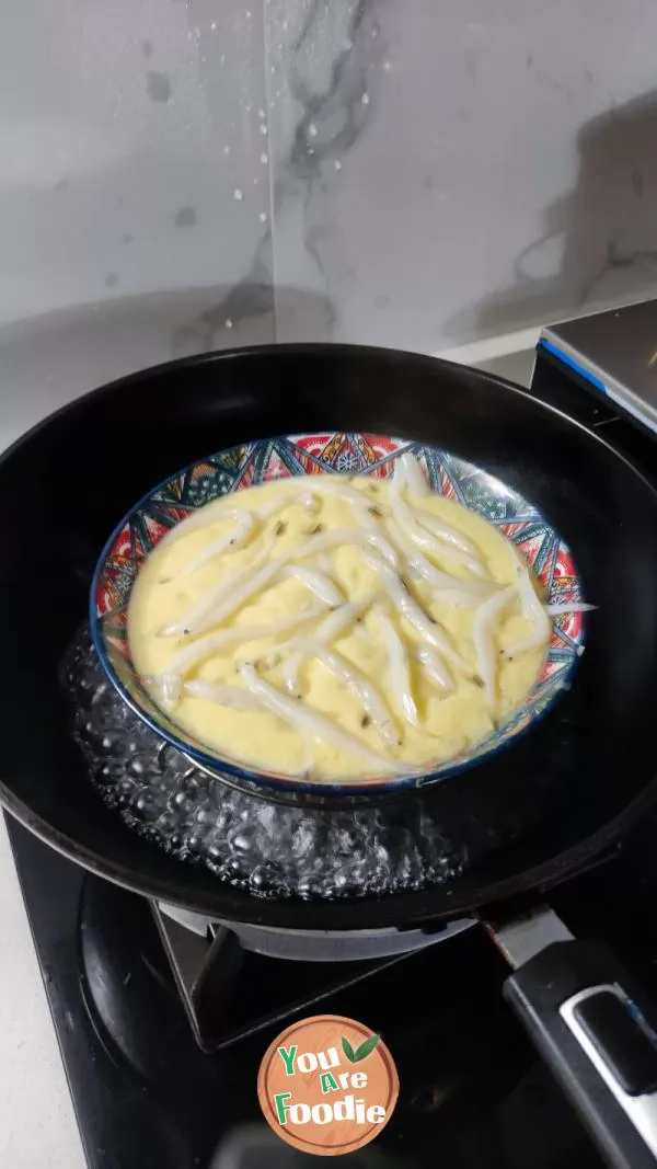 Steamed Egg with Whitebait