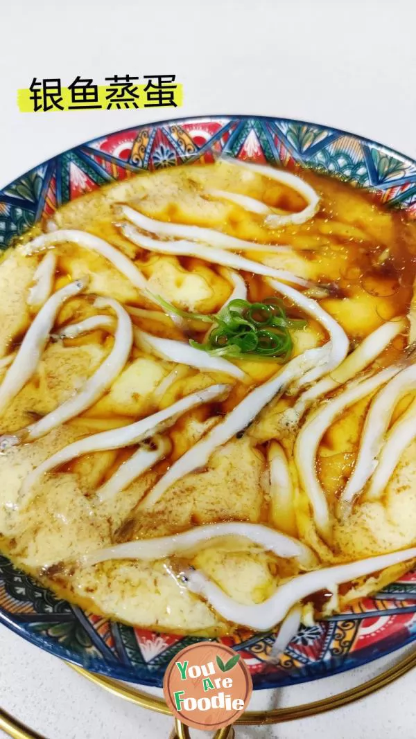 Steamed Egg with Whitebait