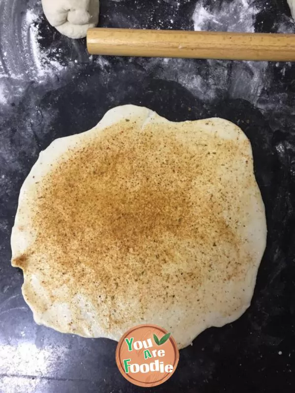 Shredded pancake with pepper