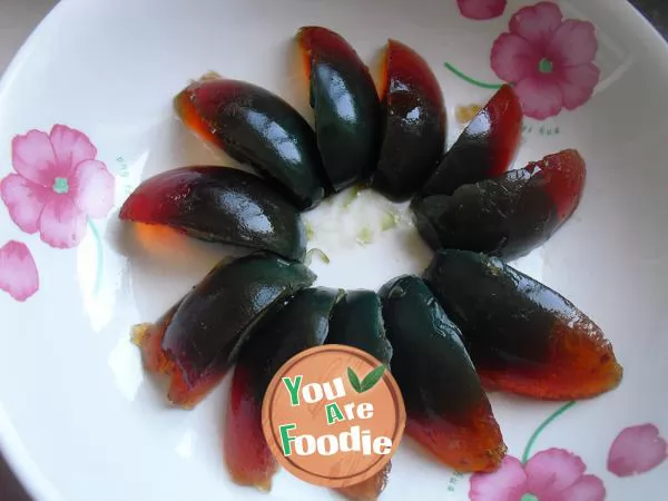 Preserved egg with pine blossom