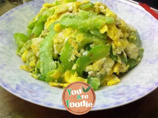 Bitter gourd scrambled eggs