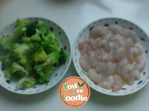 Fried shrimps with Broccoli