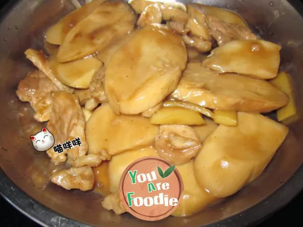 Pleurotus eryngii in oyster sauce