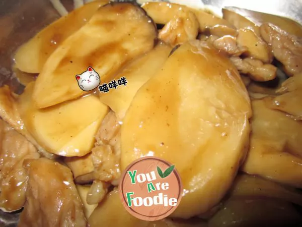 Pleurotus eryngii in oyster sauce