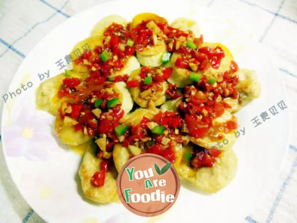 Eggplant with chopped pepper & eggplant with soy sauce