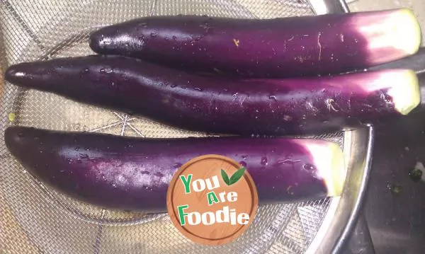 Eggplant with chopped pepper & eggplant with soy sauce