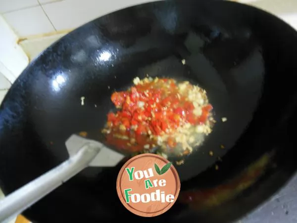 Eggplant with chopped pepper & eggplant with soy sauce