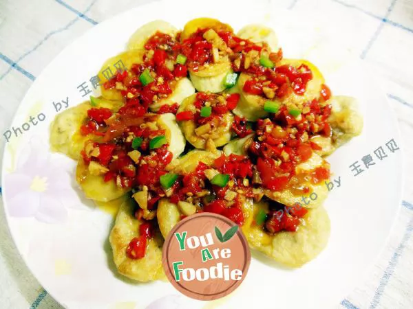 Eggplant with chopped pepper & eggplant with soy sauce