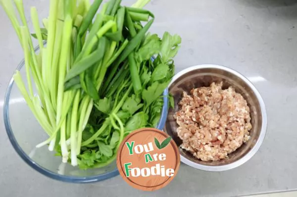 Pot stickers with pork and celery