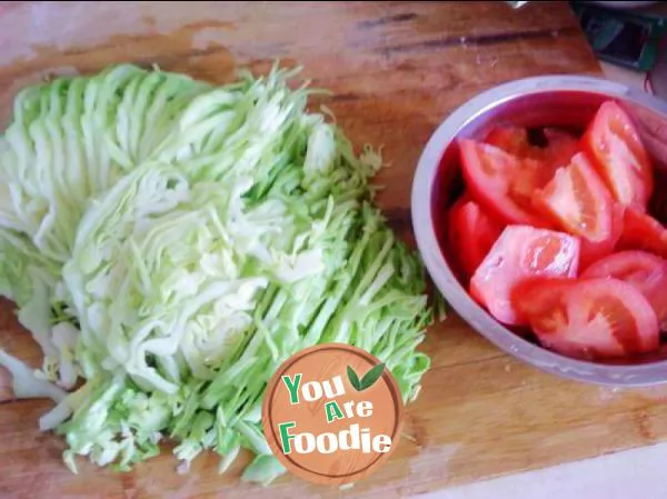 Tomato, agaric and cabbage