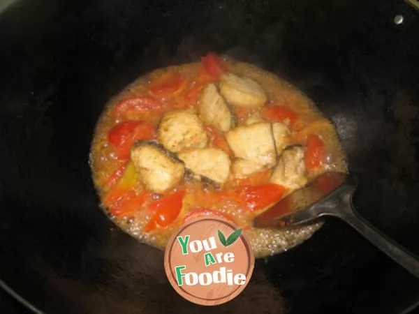 Boiled Codfish with tomato