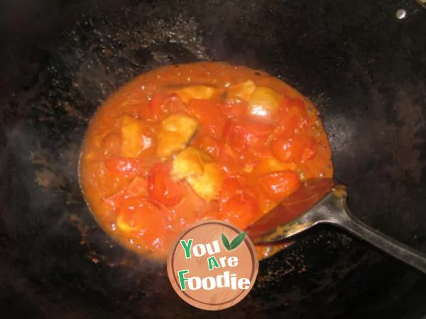 Boiled Codfish with tomato