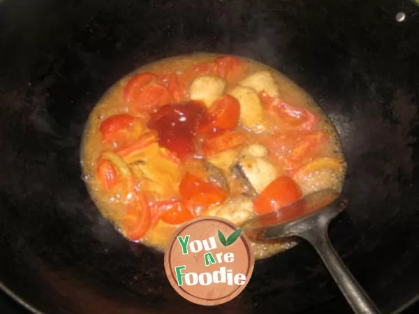 Boiled Codfish with tomato