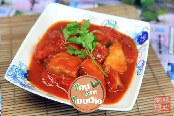 Boiled Codfish with tomato