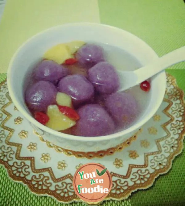 White-fungus,-purple-potato-and-fruit-dumplings