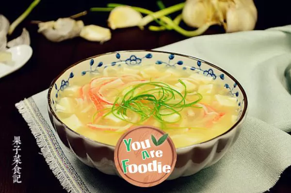 Stewed-tofu-with-crab-meat-stick