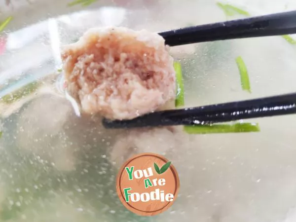 Homemade fish ball soup