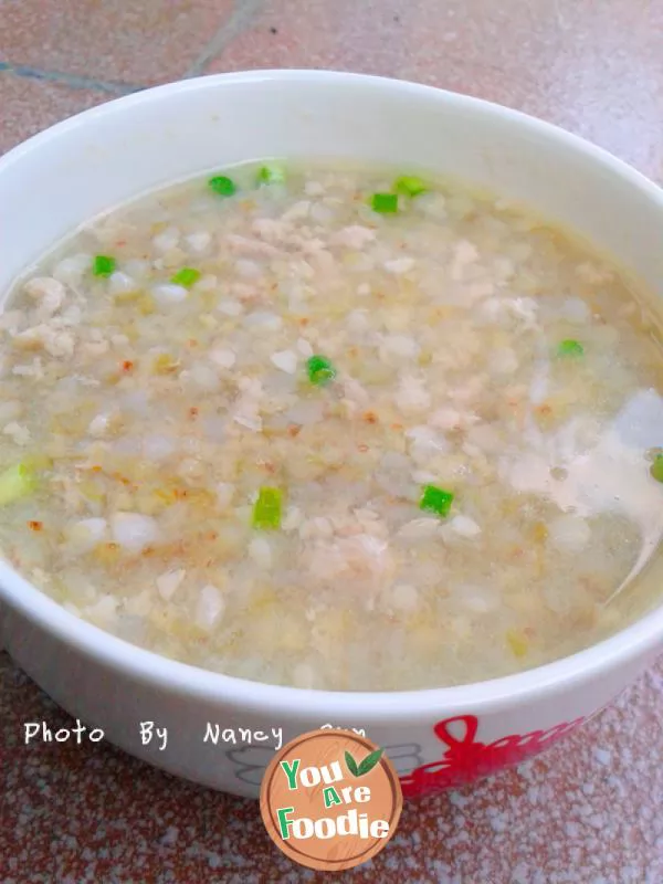 Buckwheat millet minced meat porridge