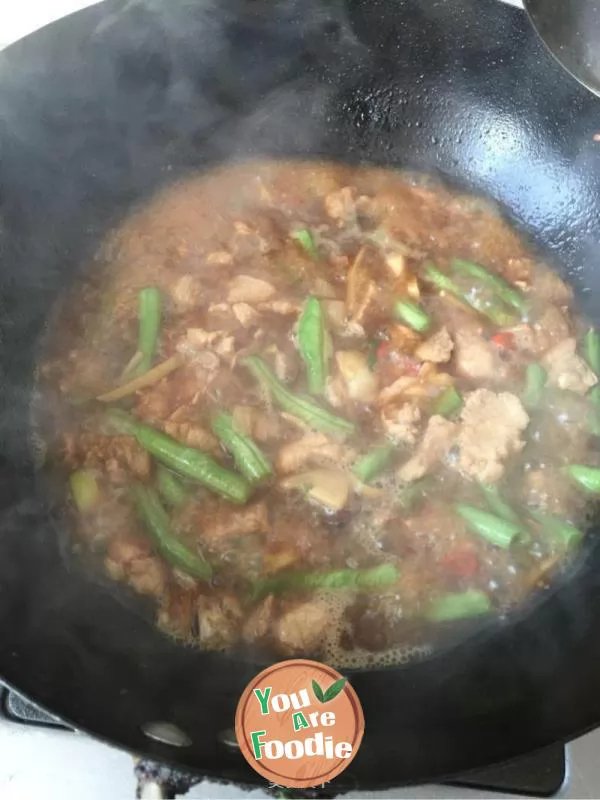 Braised noodles with beans