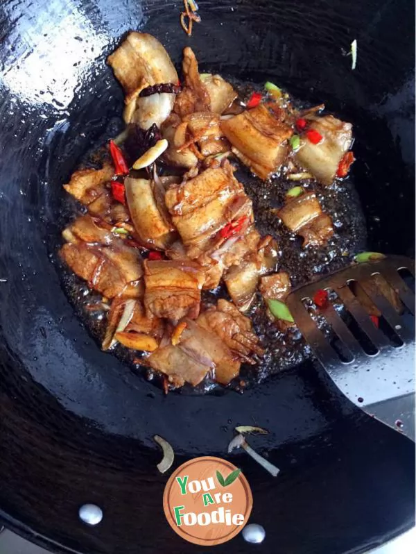 Fried meat with Chinese cabbage and vermicelli