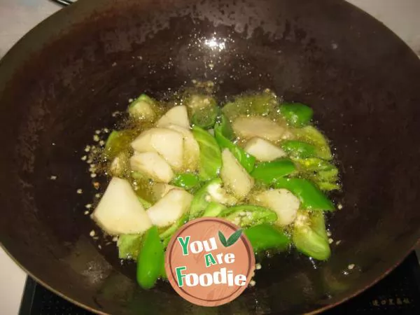 Sauteed Potato, Green Pepper and Eggplant