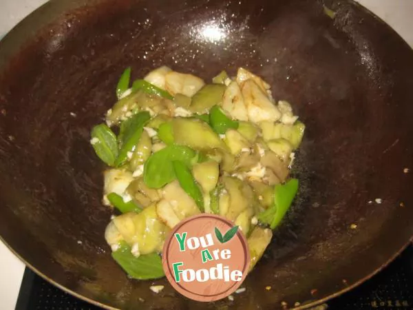 Sauteed Potato, Green Pepper and Eggplant