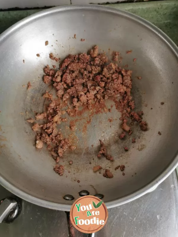 Steamed egg with minced meat