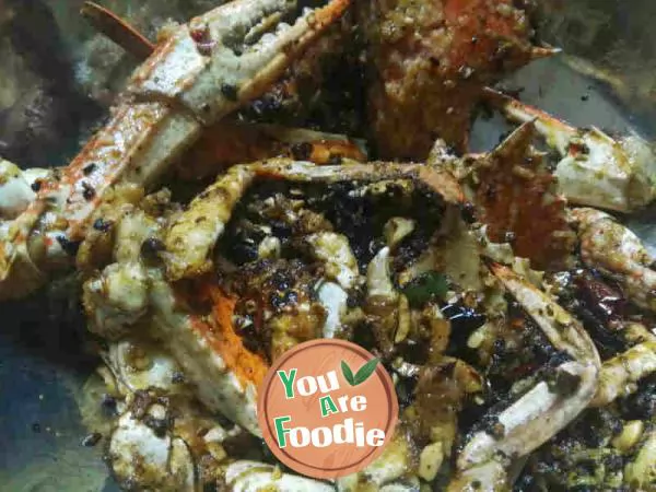 Fried crab in typhoon shelter