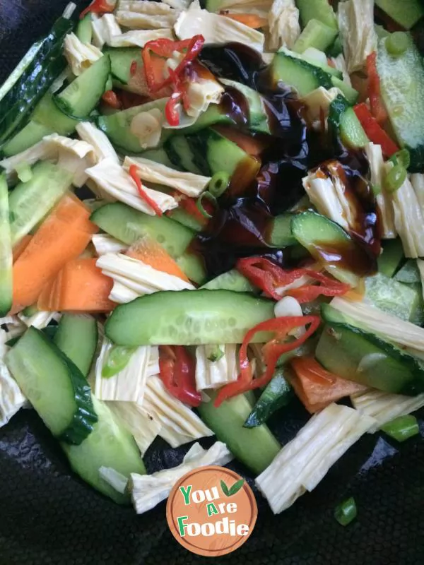 Dried beancurd in oyster sauce