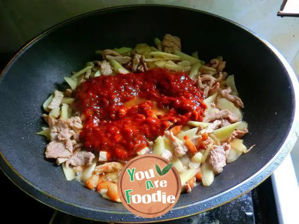 Stir fried ginger meat in soy sauce