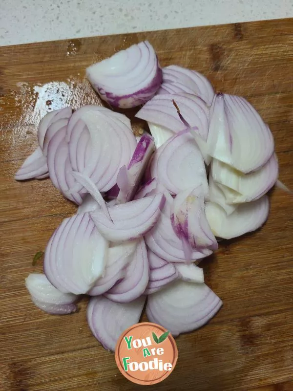 Fried bamboo shoots with onions