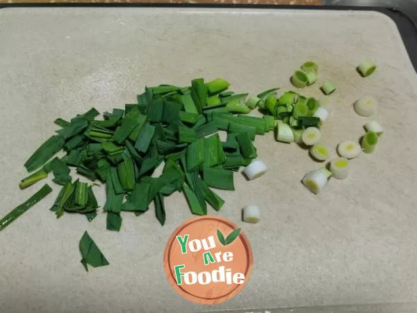 Stir fried dried tofu with garlic sprouts