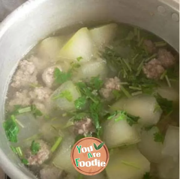 White gourd meatball soup