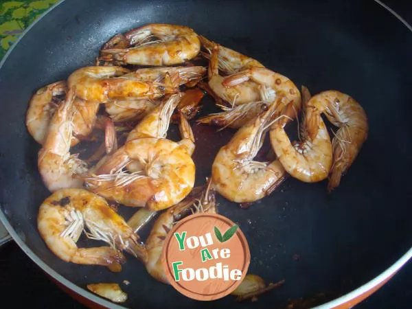 Braised prawns