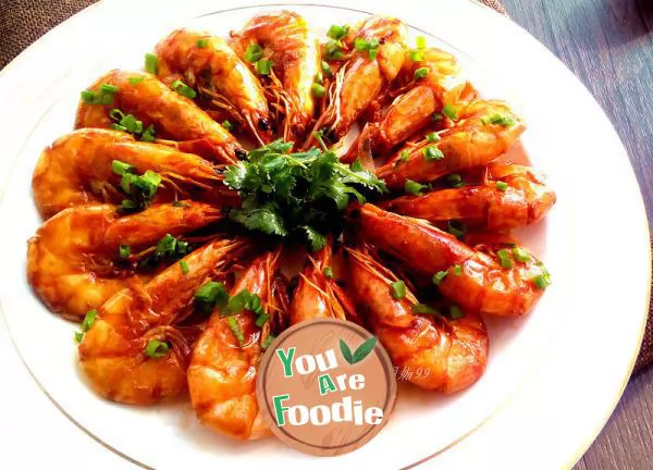 Braised prawns