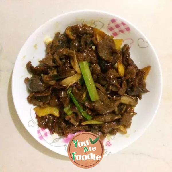 Stir fried duck breast