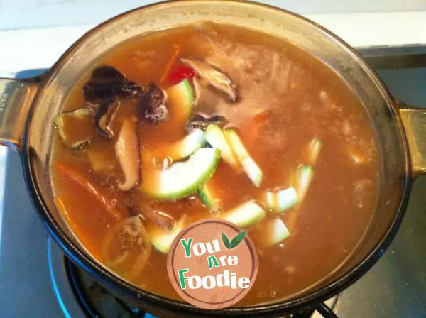 Korean soy sauce soup